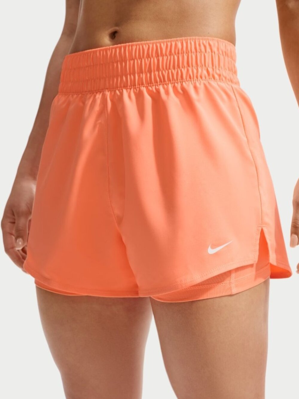 Nike Women's One Dri-Fit High-Waisted 3" 2in1 Shorts in Apricot Agate NWT